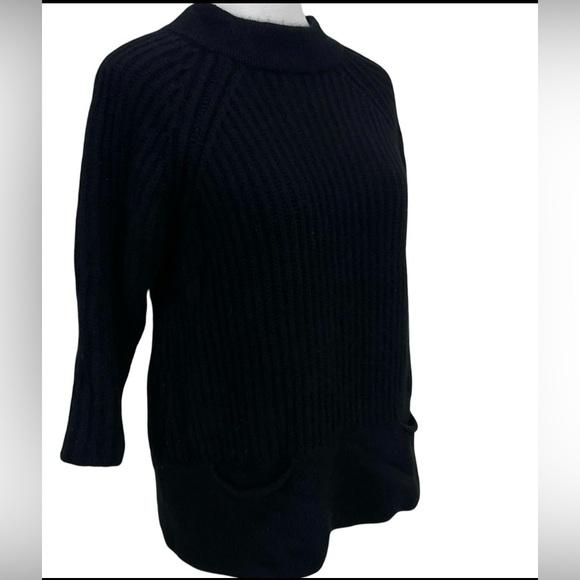 Autumn Cashmere Black Ribbed Sweater - Picture 12 of 13